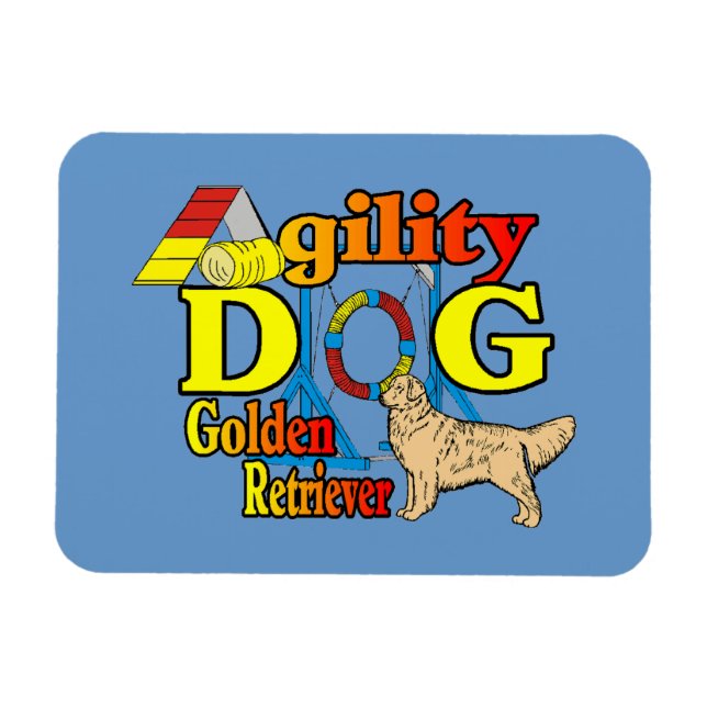 Golden Retriever Agility Magnet (Horizontal)