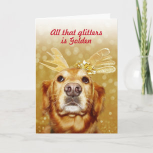 Golden Retriever All that Glitters Is Golden Holid Holiday Card