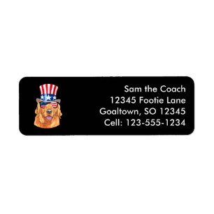 Golden Retriever America 4th of July USA Flag