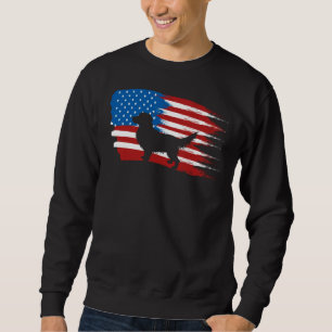 Golden Retriever American Flag Usa Patriotic Dog Sweatshirt