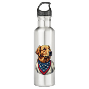 Golden Retriever Americana Vintage Engraved Shirt 710 Ml Water Bottle