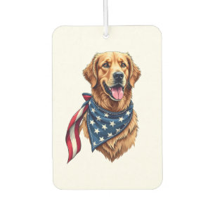 Golden Retriever Americana Vintage Engraved Shirt  Car Air Freshener