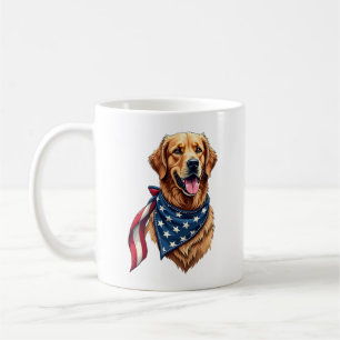 Golden Retriever Americana Vintage Engraved Shirt  Coffee Mug