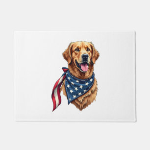 Golden Retriever Americana Vintage Engraved Shirt  Doormat