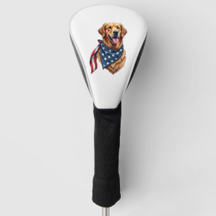 Golden Retriever Americana Vintage Engraved Shirt  Golf Head Cover
