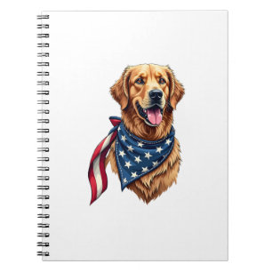 Golden Retriever Americana Vintage Engraved Shirt  Notebook