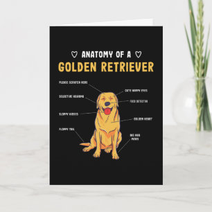Golden Retriever Anatomy Funny Dog Gift Card