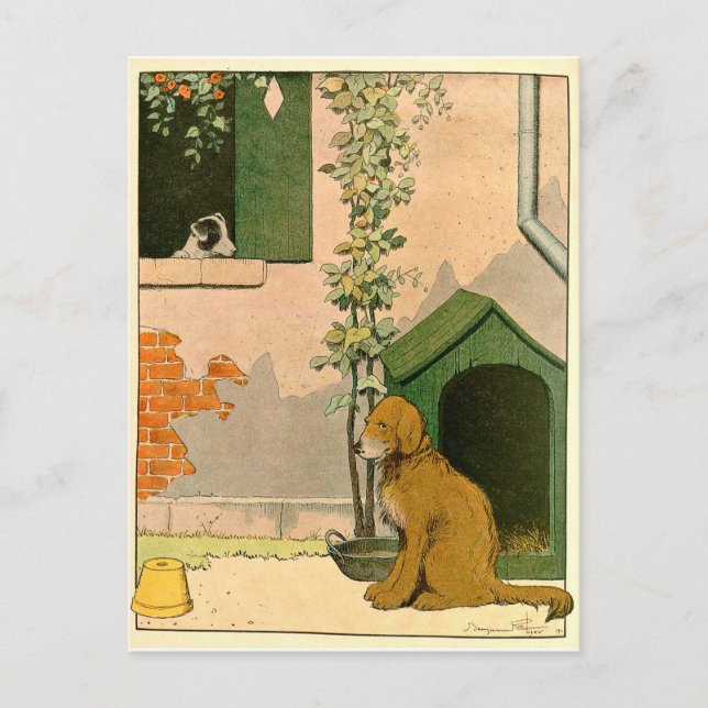 Golden Retriever and Jack Russell Terrier Postcard (Front)