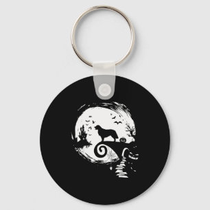 Golden Retriever And Moon Halloween Costume Dog Lo Key Ring