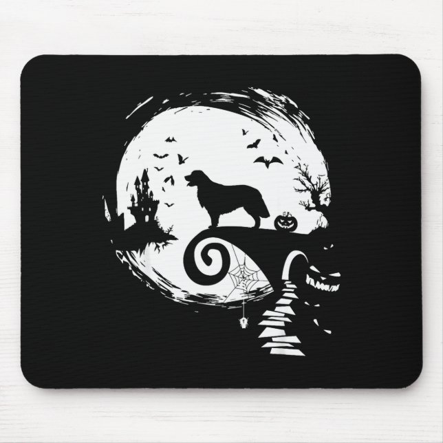 Golden Retriever And Moon Halloween Costume Dog Lo Mouse Mat (Front)