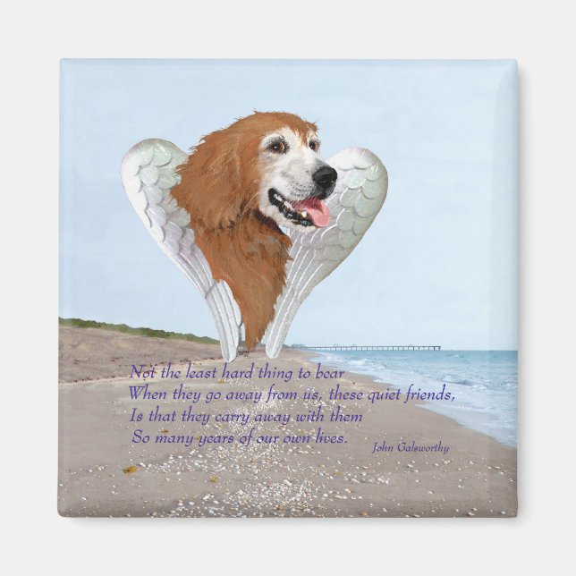 Golden Retriever Angel Magnet (Front)