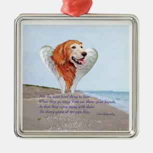 Golden Retriever Angel Metal Tree Decoration