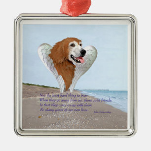 Golden Retriever Angel Metal Tree Decoration