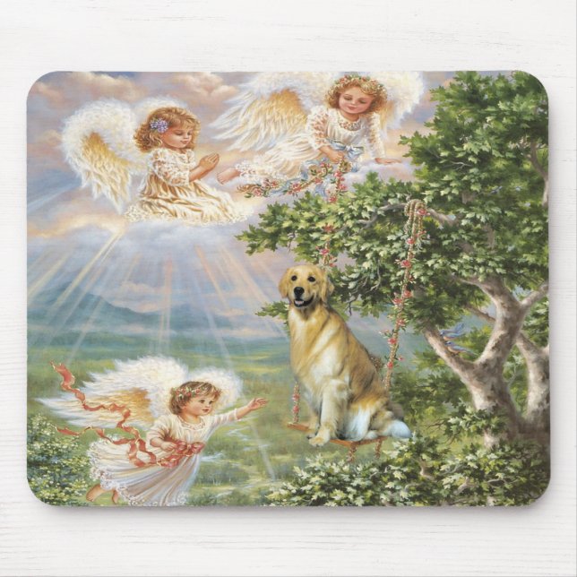 Golden Retriever Angel Mousepad (Front)