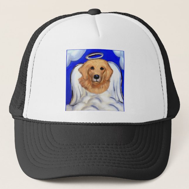 Golden Retriever Angel Trucker Hat (Front)