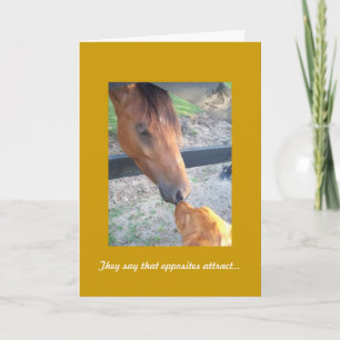 Golden Retriever Anniversary Card, Opposites Card