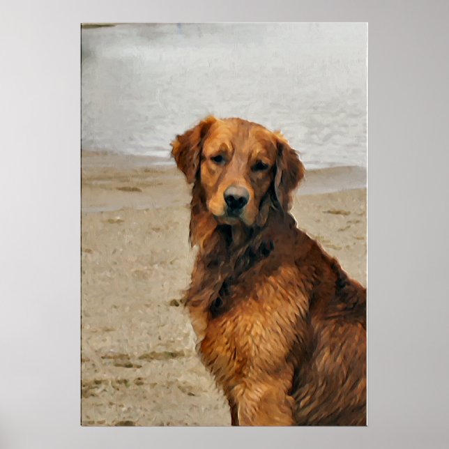 Golden Retriever Art Gifts Poster (Front)