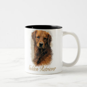 Golden Retriever Art Gifts Two-Tone Coffee Mug