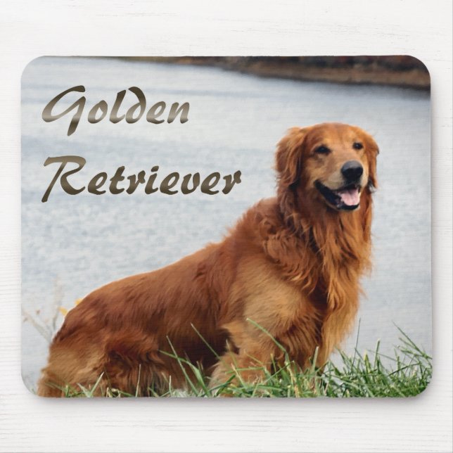 Golden Retriever Art Mouse Mat (Front)