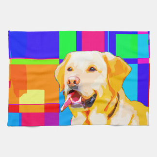 Golden Retriever Art Tea Towel