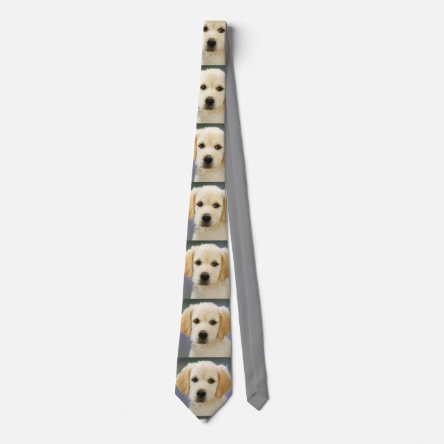golden retriever art tie (Front)