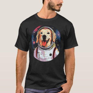 Golden Retriever Astronaut Funny Dog Space Suit T-Shirt