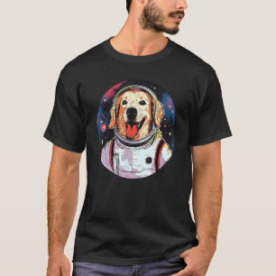 Golden Retriever Astronaut Funny Dog Space Suit T-Shirt