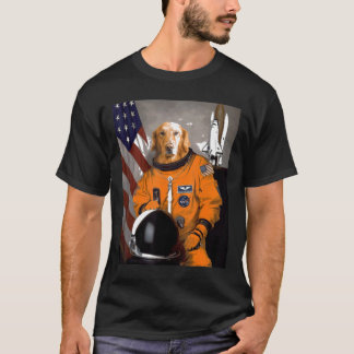 Golden Retriever Astronaut Proud Patriotic T-Shirt