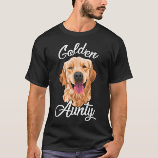 Golden Retriever Aunty for Women Mother Dog Pet  T-Shirt