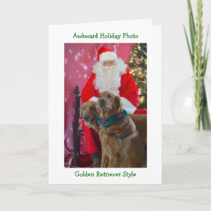 Golden Retriever Awkward Christmas Card