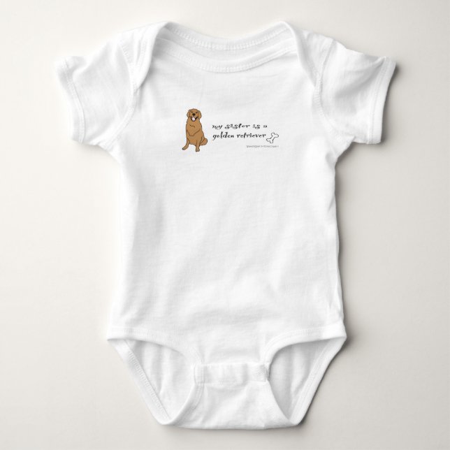 golden retriever baby bodysuit (Front)