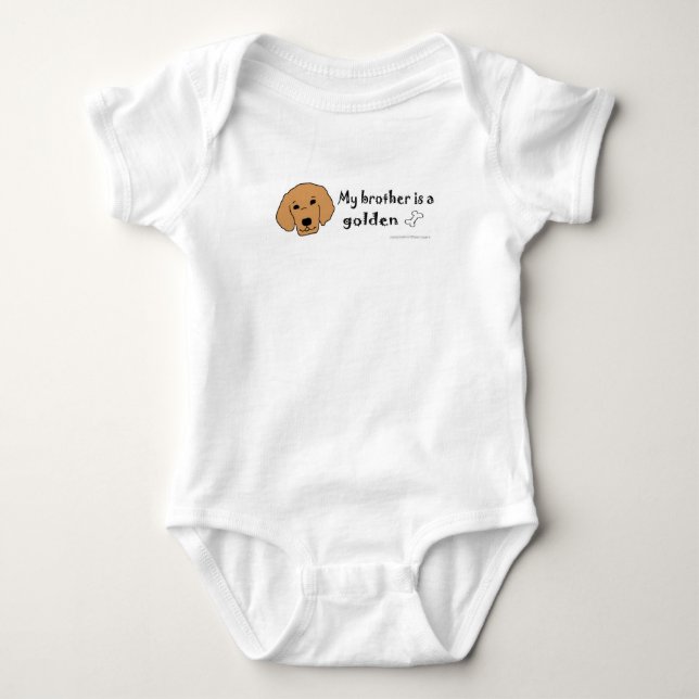 golden retriever baby bodysuit (Front)
