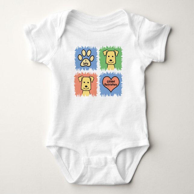 Golden Retriever Baby Bodysuit (Front)