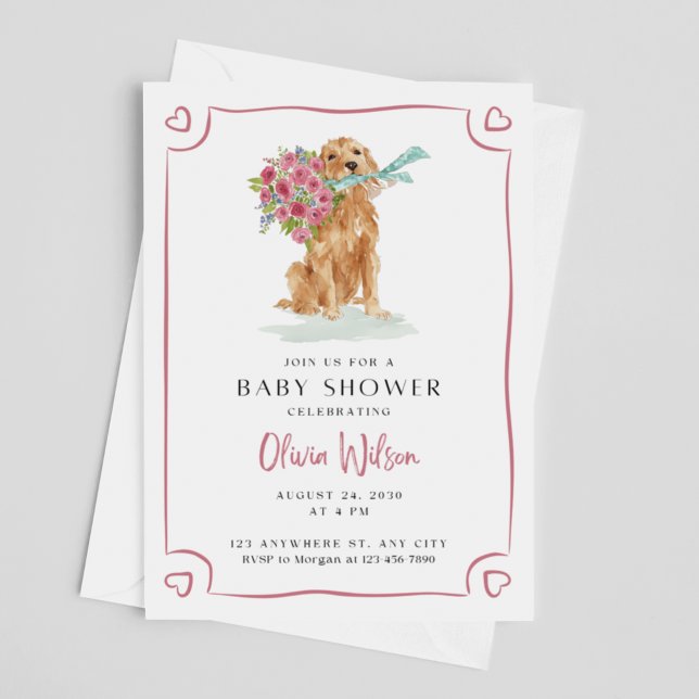 Golden Retriever Baby Shower Invite (Creator Uploaded)