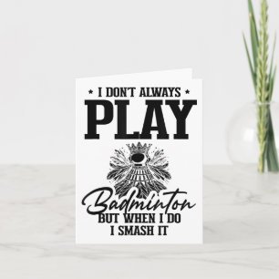 Golden Retriever Badminton Player Shuttle Card