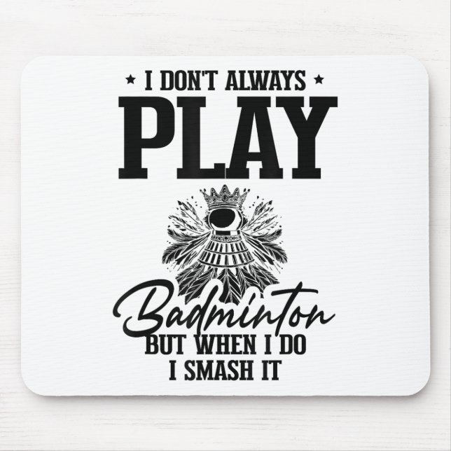 Golden Retriever Badminton Player Shuttle  Mouse Mat (Front)