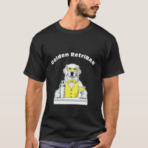 Golden Retriever Bartender Funny Dog Pun Joke Desi T-Shirt