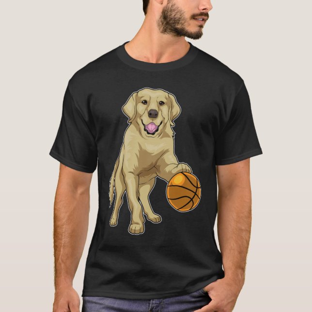 Golden Retriever Basketball player Basketball T-Shirt (Front)
