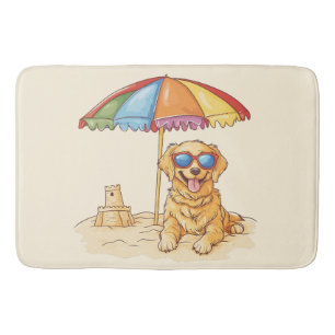 Golden Retriever Beach Dog Bath Mat