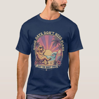 Golden Retriever Beach Summer Vibes T-Shirt