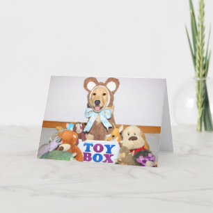 Golden Retriever Beary Happy Birthday Card