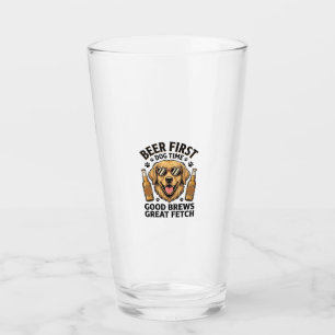 Golden Retriever Beer Shirt Funny Dog Lover Vintag Glass