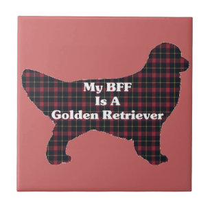 Golden Retriever BFF Tile