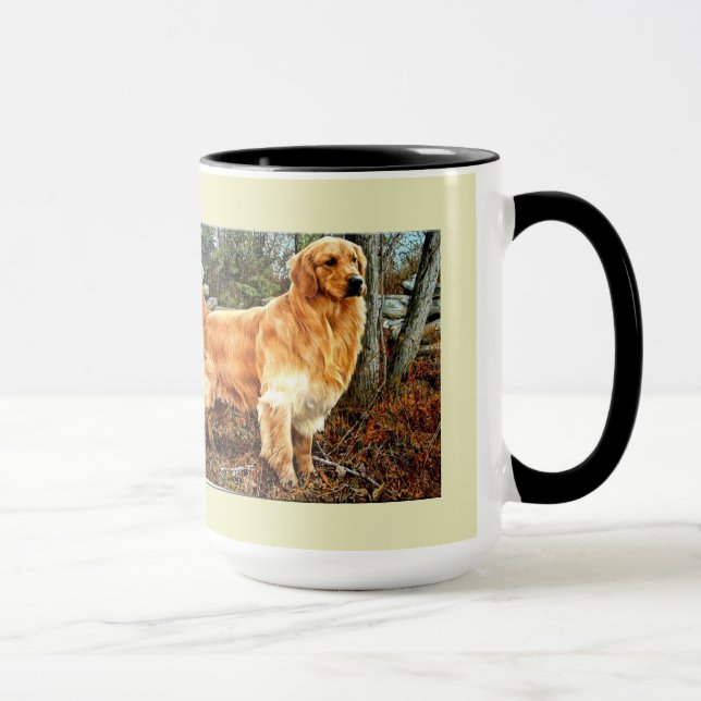 Golden Retriever Big Boy Ringer Mug (Right)
