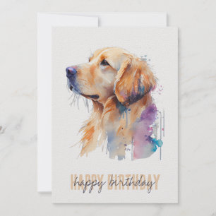Golden Retriever Birthday Card