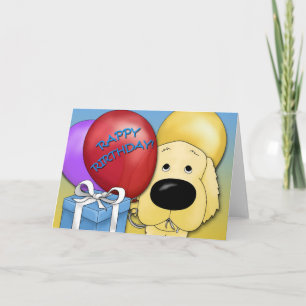 Golden Retriever Birthday Card