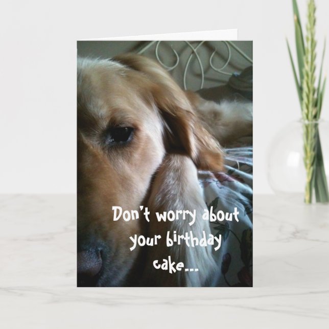 Golden Retriever Birthday Card (Front)