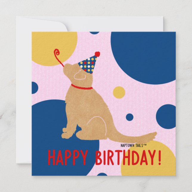 Golden Retriever Birthday  Card (Front)