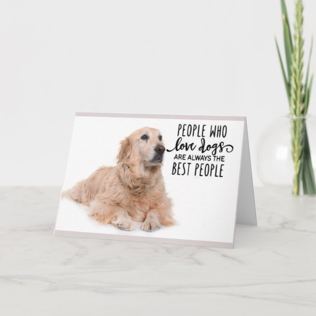 Golden Retriever Birthday Card Best People (Front)
