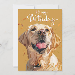Golden Retriever Birthday  Holiday Card